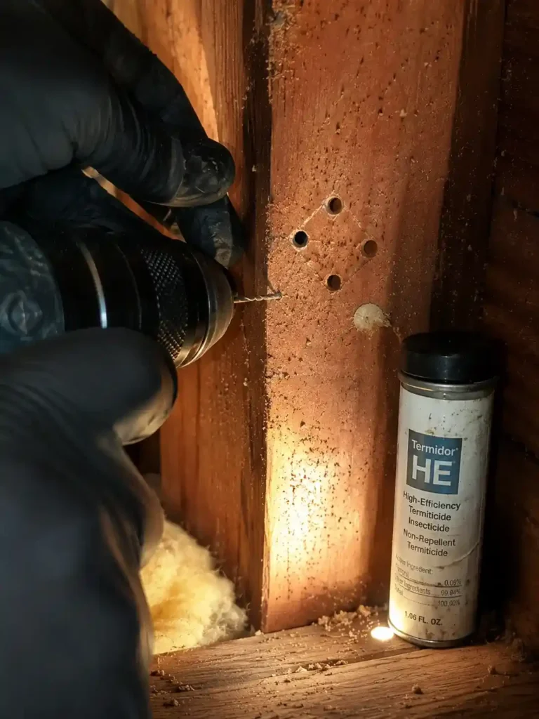 No-Tent Termite Treatment Sacramento 2 Diamond pattern Holes - For No-Tent Termite Control Procedure