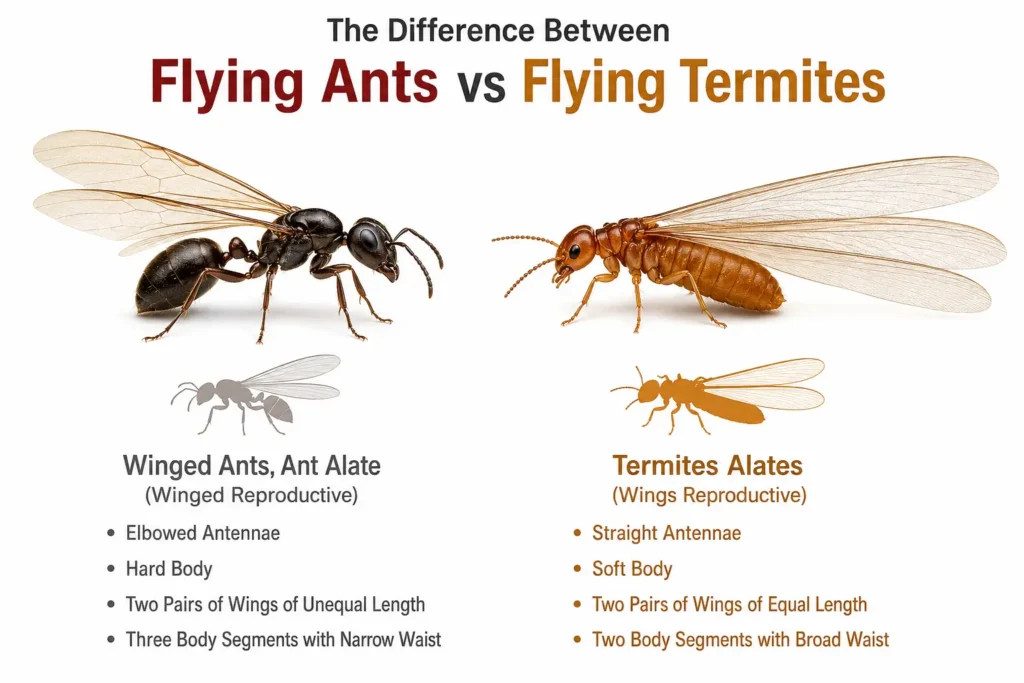 Termites or Flying Ants? How to Tell the Difference in 30 Seconds 1 Flying Termite vs Flying Ants - Sacto Termite Control, Sacramento